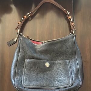 Black Leather Shoulder Bag